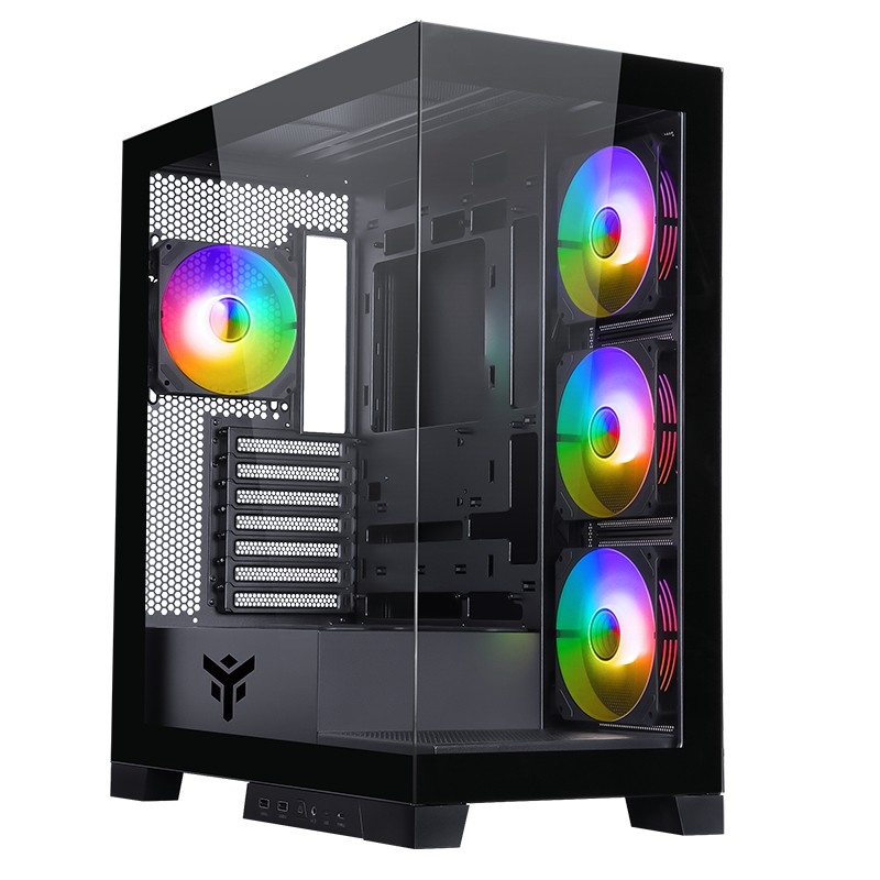 Itek Case Showbui 45B - Gaming  Tower Atx 4X12Cm Argb Fan  2Xusb3 Type-C Side  Front  Panel Te