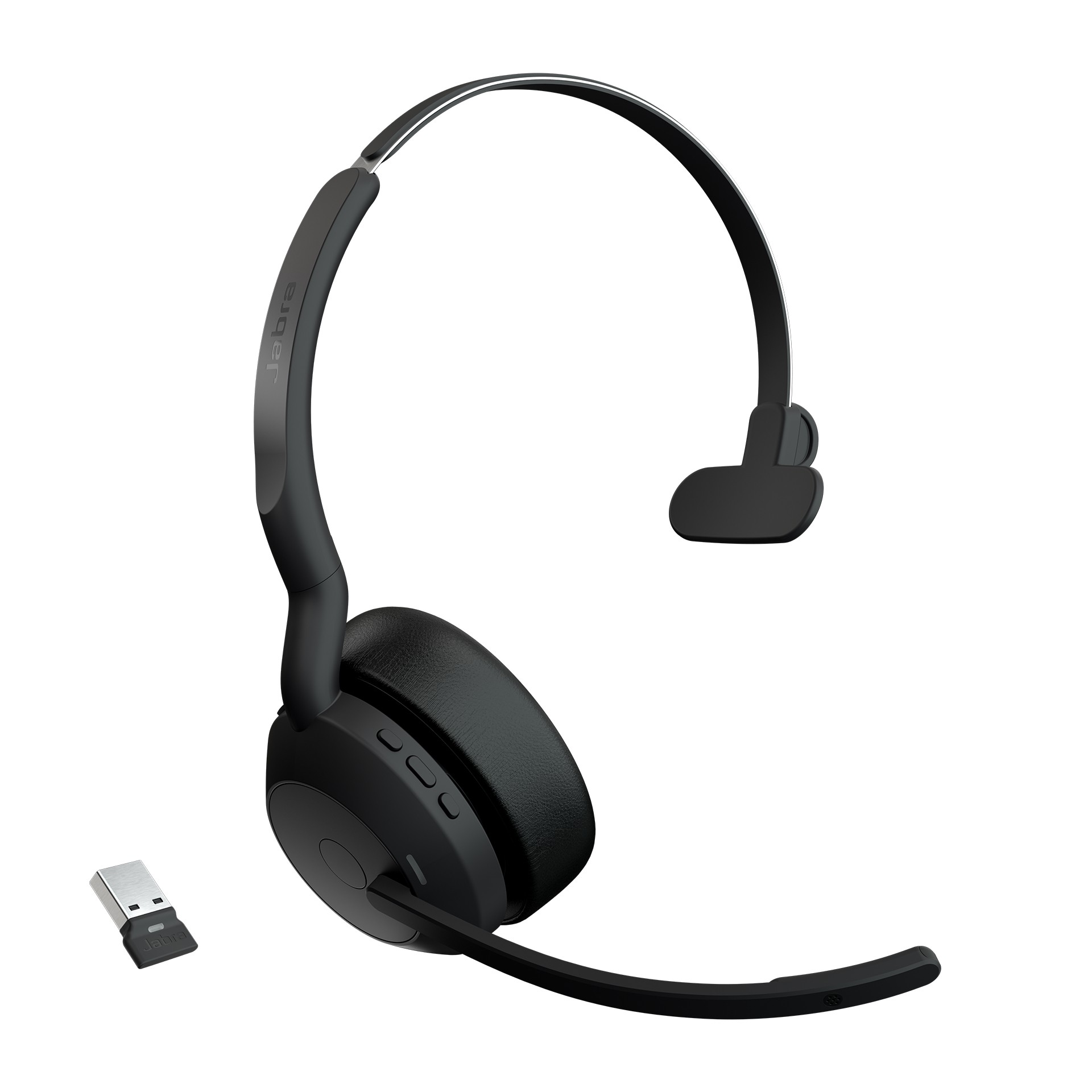 Jabra Evolve2 55 Cuffie Wireless Mono Con Tecnologia Jabra Air Comfort, USB-A Dongle, Tutte Le Piattaforme, Mono, Senza Supporto-image