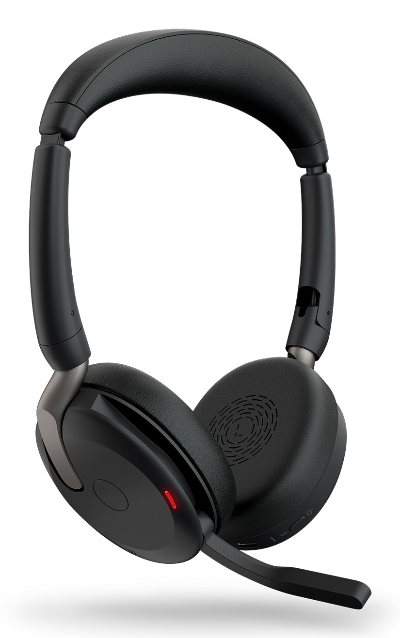 Jabra Evolve 2 65 Flex Cuffie Stereo Wireless Bluetooth, Tecnologia Di Cancellazione Del Rumore Jabra Clearvoice E Anc Ibrida Funzionano Con Tutte Le Principali Piattaforme Uc Nero-image