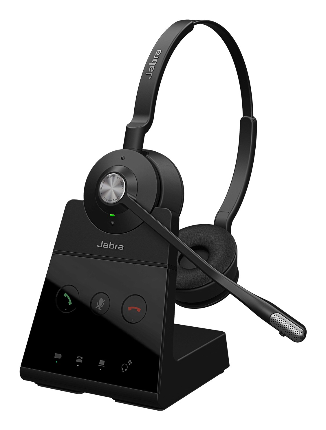 Jabra Engage 65 Se Stereo Wireless Headset Chiamate Professionali, Dect Security, Batteria Da 13 Ore, Comfort Per Tutto Il Giorno Con Base, Alimentatore, Cavo USB-C, Certificato Microsoft-image