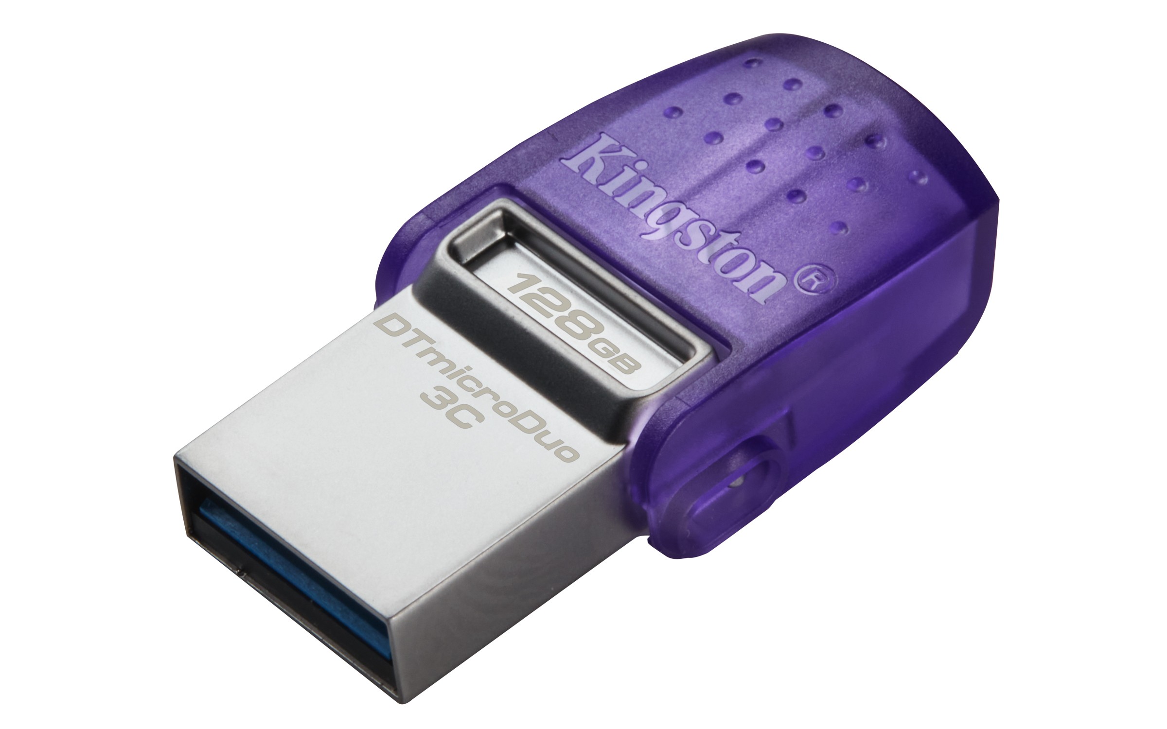 Kingston Technology DataTraveler microDuo 3C unità flash USB 128 GB USB Type-A / USB Type-C 3.2 Gen 1 (3.1 Gen 1) Acciaio inossidabile Porpora