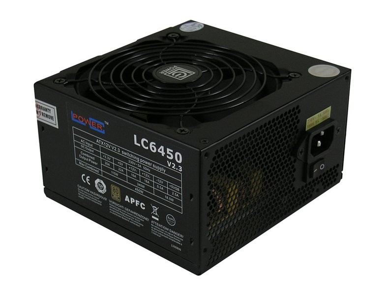 LC-Power LC6450 V2.2 alimentatore per computer 450 W 20+4 pin ATX ATX Nero