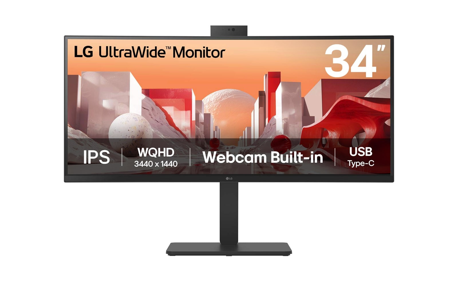 Lg Monitor Curvo 34 Led Ips 21:9 3440 X 1440 5Ms 300 Cdm Webcam Reg Altezza Usb-C Dock Dp/Hdmi