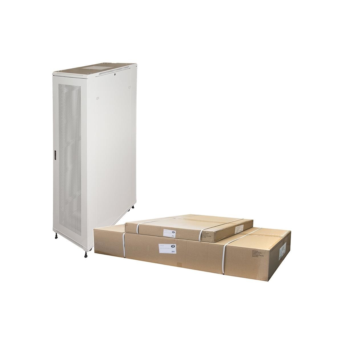 ARMADIO RACK 19 42U (A)2055 (L)600 (P)1000 COLORE GRIGIO DISASSEMBLATO