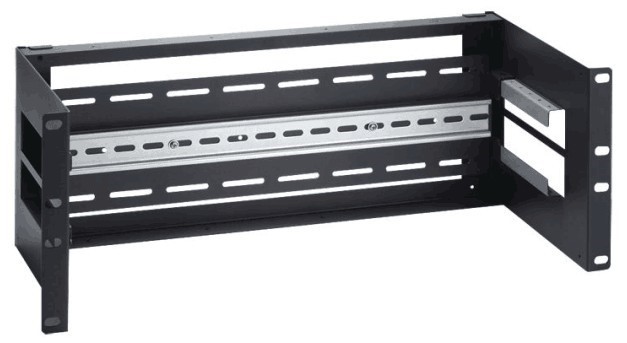 Staffa 4U Per Armadi 19 Per Installazione Dispositivi Su Guida Din Rail  Colore Nero