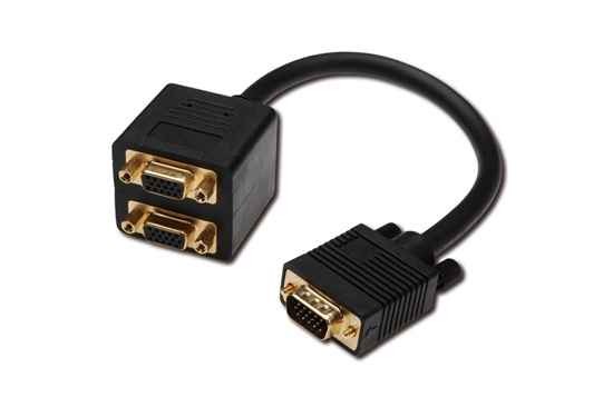 Adattatore Splitter Vga Maschio - 2 Porte Vga Femmina