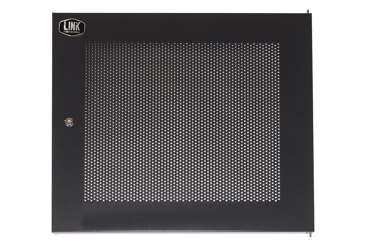 PORTA METALLO TRAFORATA CON SERRATURA PER ARMADIO LINK 12U LK1912UNF NERO