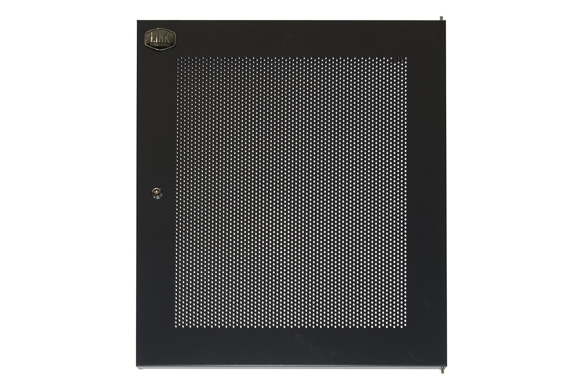 PORTA METALLO TRAFORATA CON SERRATURA PER ARMADIO LINK 15U LK1915UNF NERO