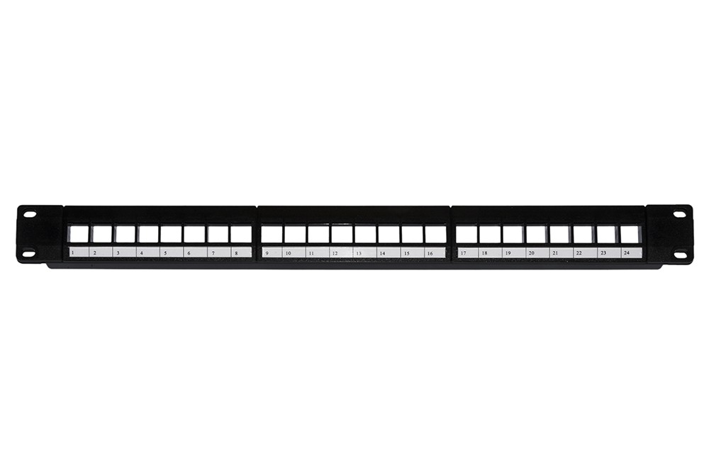 Patch Panel 24 Porte 19 Vuoto Colore Nero