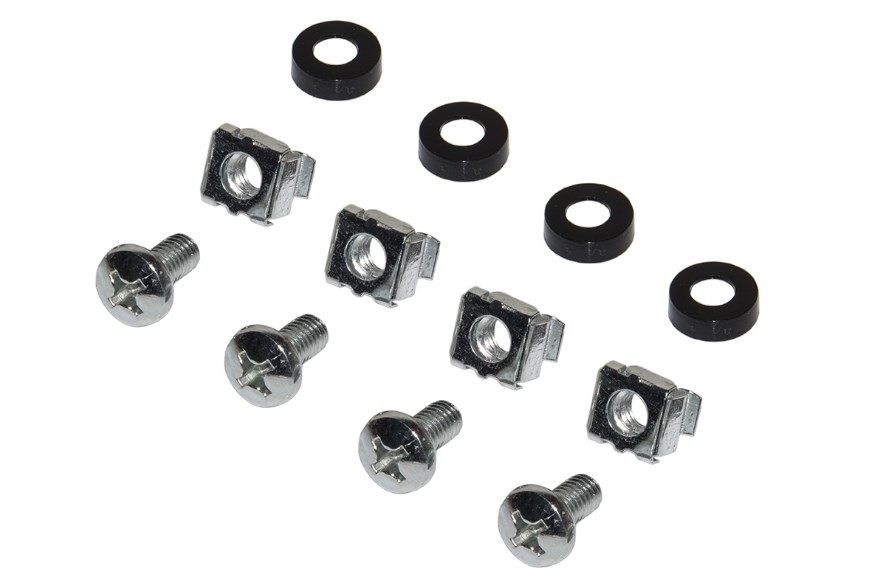 Kit 50 Viti Dadi E Rondelle Per Installazioni Su Armadi Rack 19 Colore Zinco