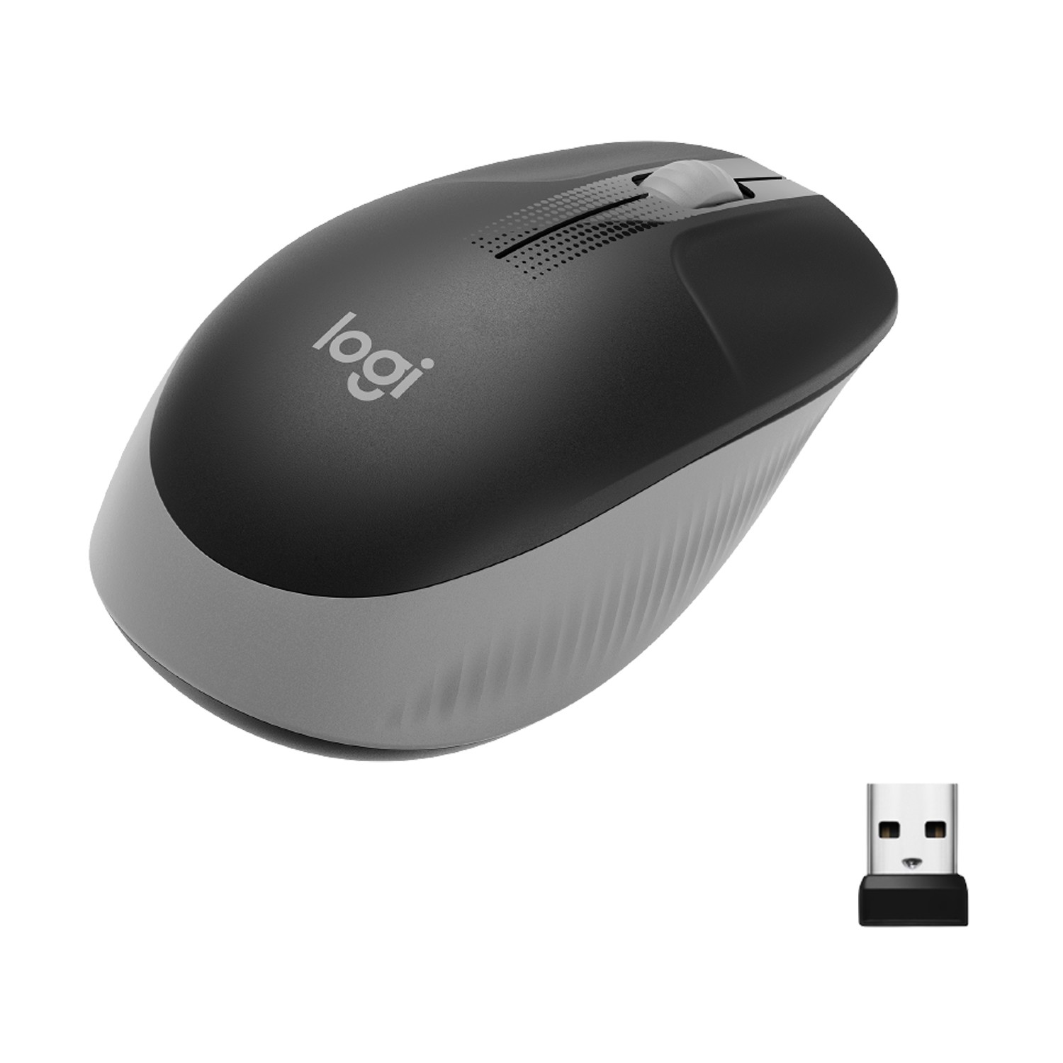 Logitech Mouse Wireless M190 Full-Size Ottico Usb Grigio