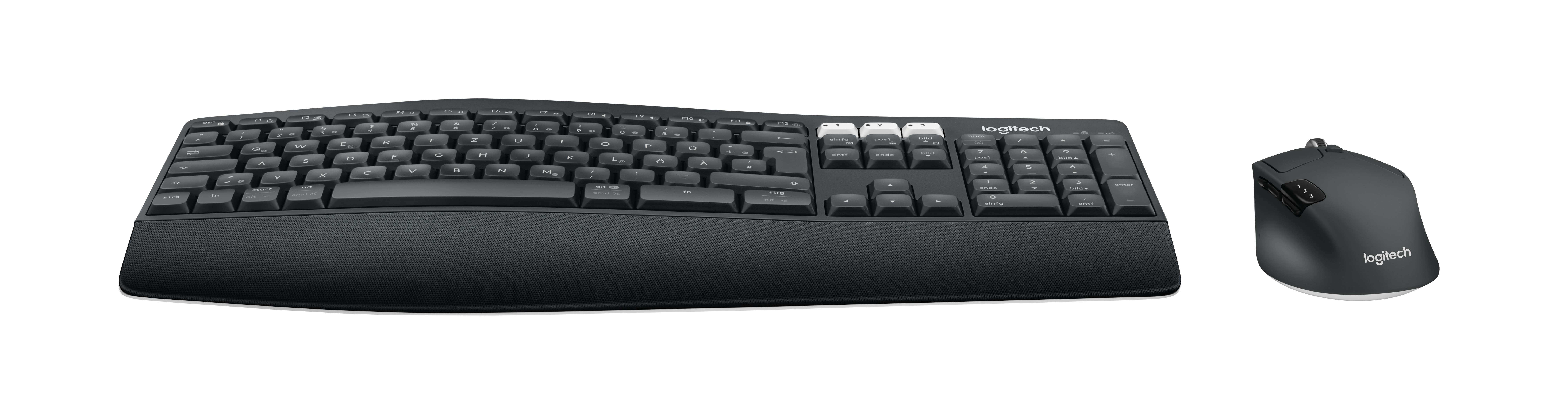 Logitech 920-008221 tastiera Mouse incluso Universale RF senza fili + Bluetooth QWERTZ Tedesco Nero