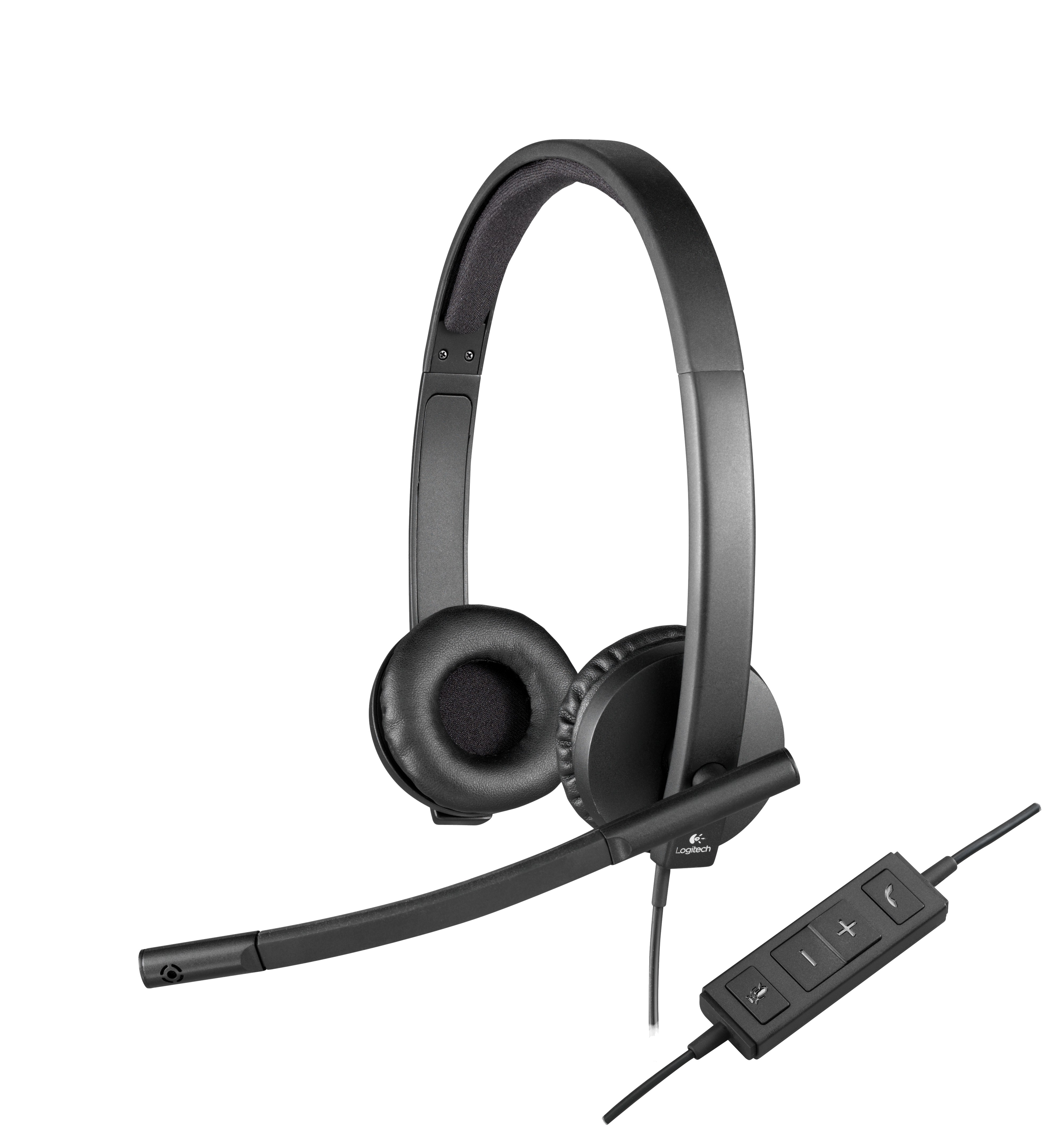 Logitech USB Headset H570e Stereo Auricolare Cablato A Padiglione Ufficio Nero