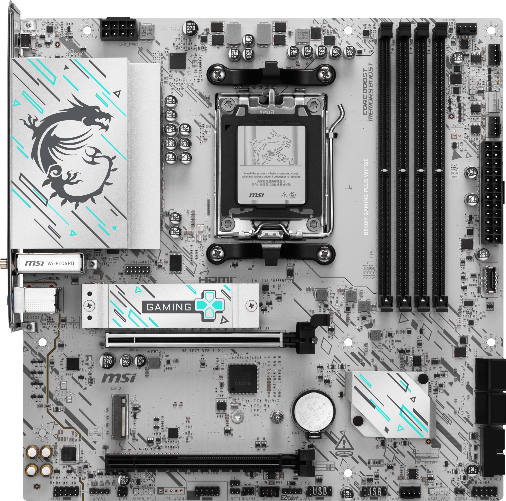 MSI Mb Ms-7E77B840M Gaming Plus Wifi6E601-7E77-02010801-7E77-001Std B840M Gaming Plus Wifi6E B