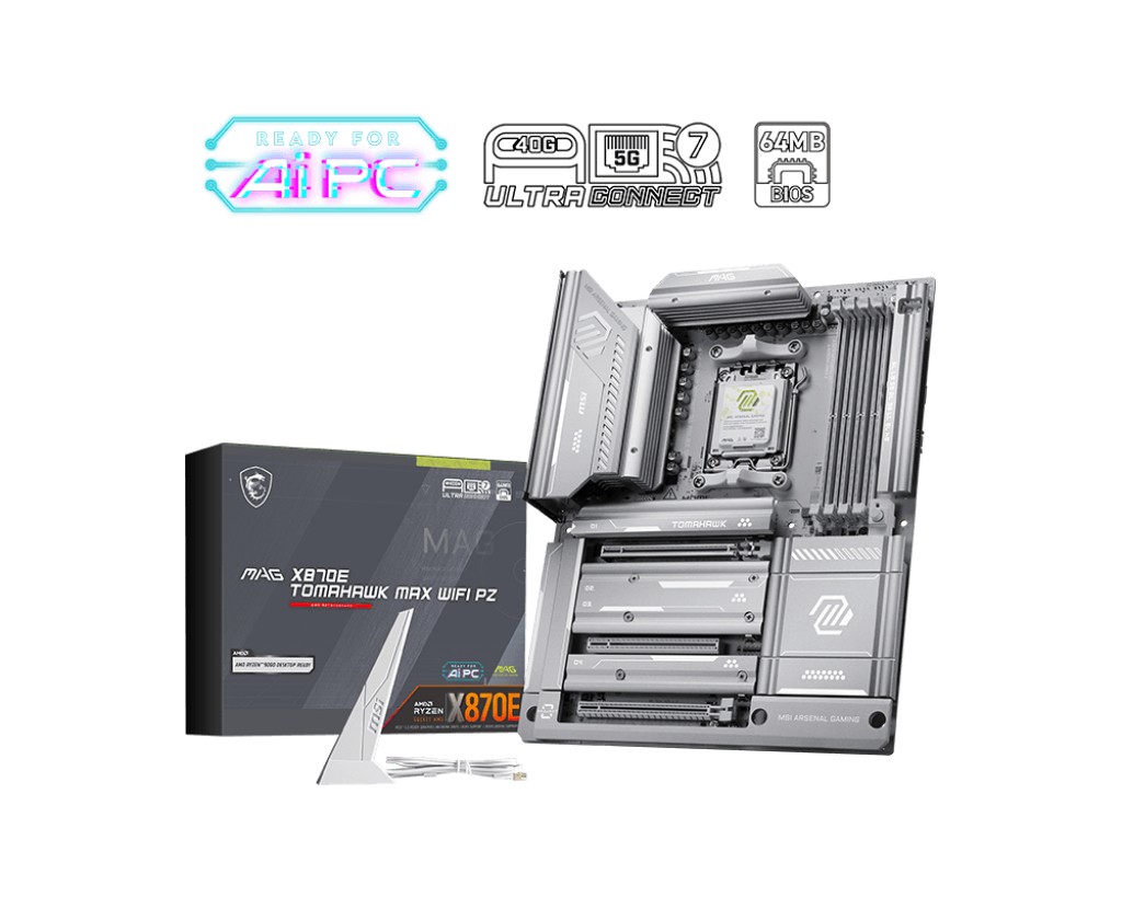 Msi Mb Mag X870E Tomahawk Max Wifi PzX870EAm54Ddr53Pci-Ex164M.24Sata3.01Usb3.2 Gen2X23Us