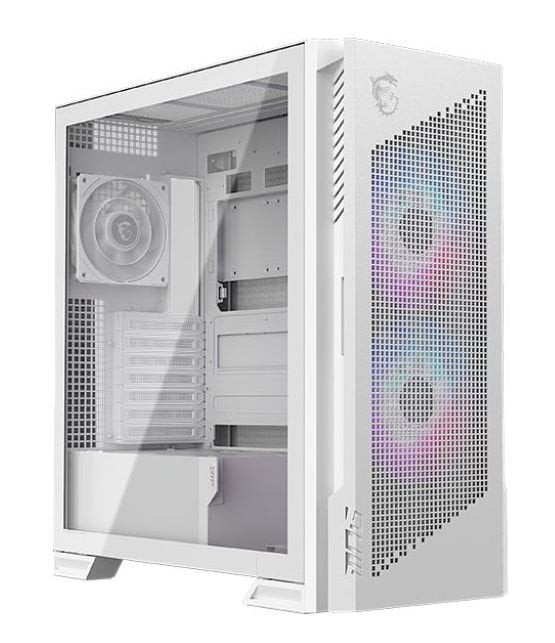 Msi Case Mid Tower Bianco 2 Usb 1 Type-C 2X160Mm Argb Fan 1X120Mm No-Argb Fan Argb+Pwm Control