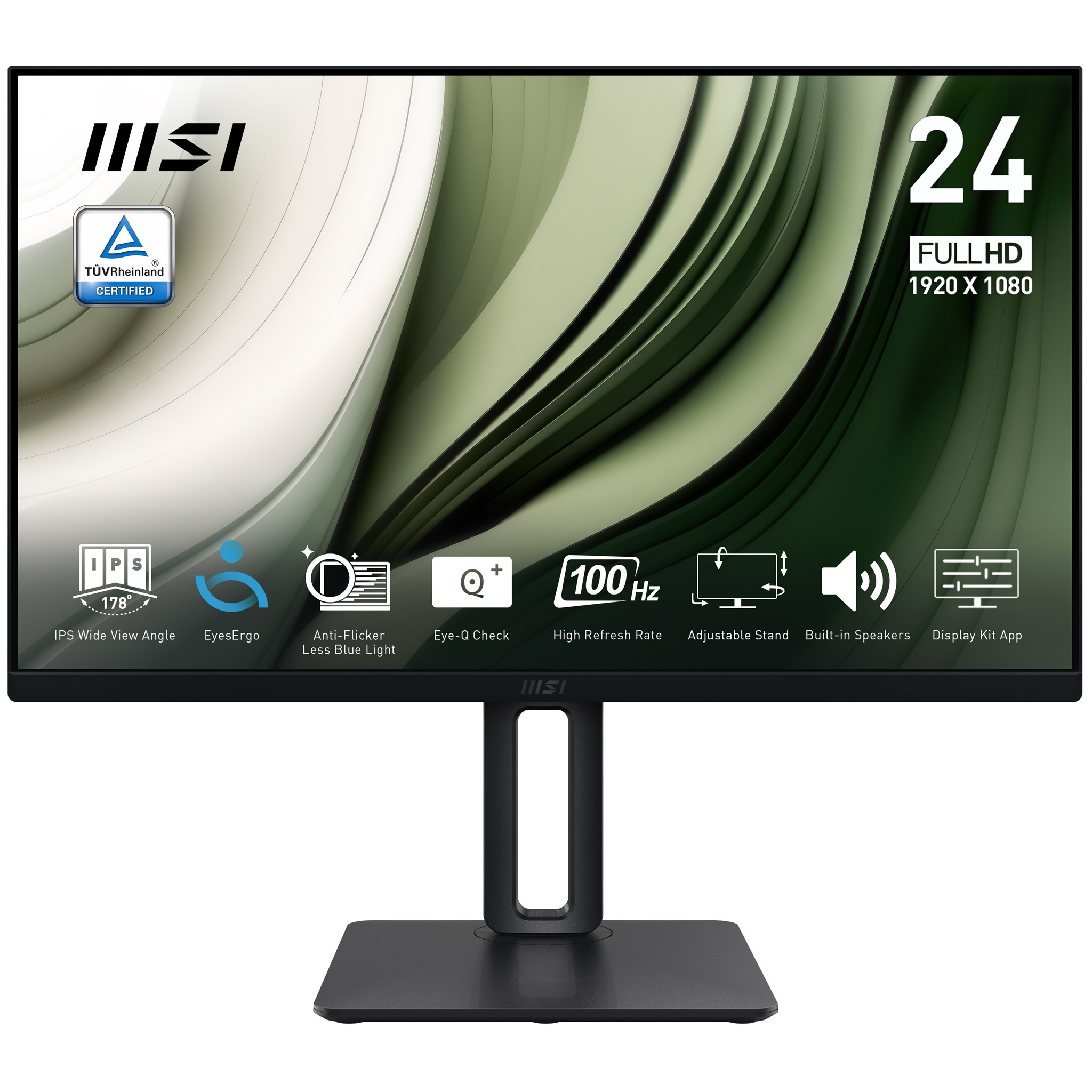 Msi Monitor 23.8 Led Ips 16:9 Fhd 1Ms 100Hz Dp/Hdmi Pivot Multimediale