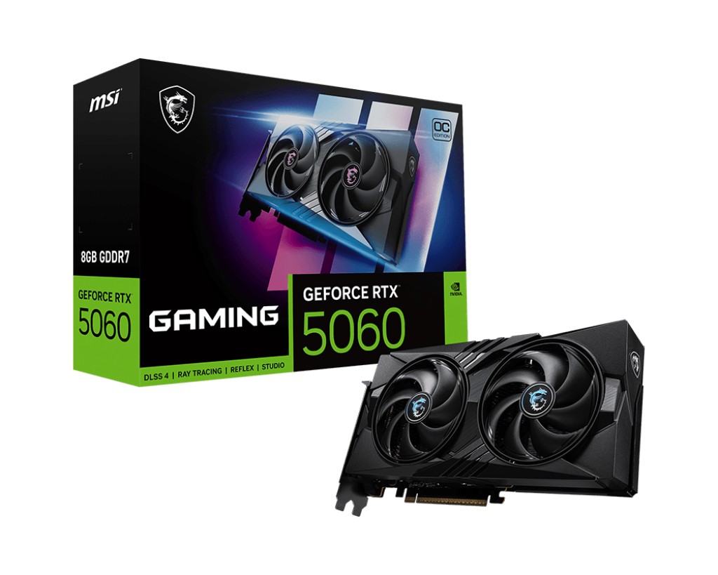 Msi Vga Geforce Rtx 5060 Rtx 5060 8G Gaming Oc 8Gb Gddr7 Hdmi/Dp*3 Atx Dual Fan Oc