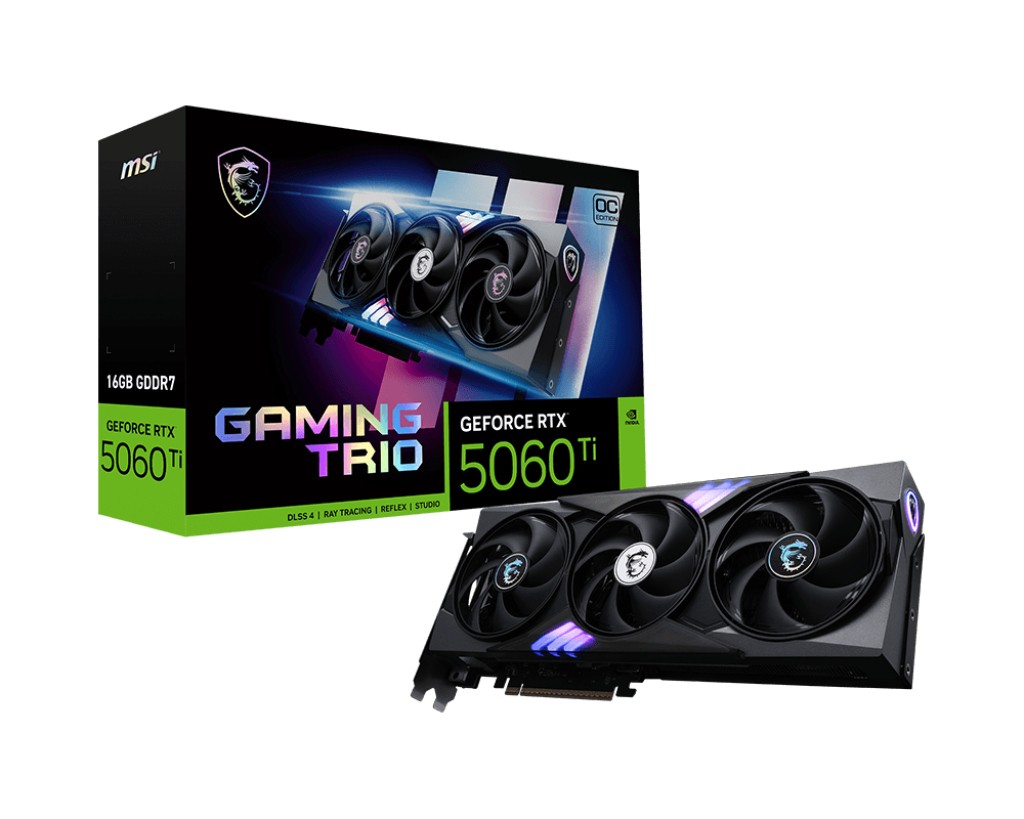 Msi Vga Geforce Rtx 5060 Ti Rtx 5060 Ti 16G Gaming Trio Oc 16Gb Gddr7 Hdmi/Dp3 Tri Frozr