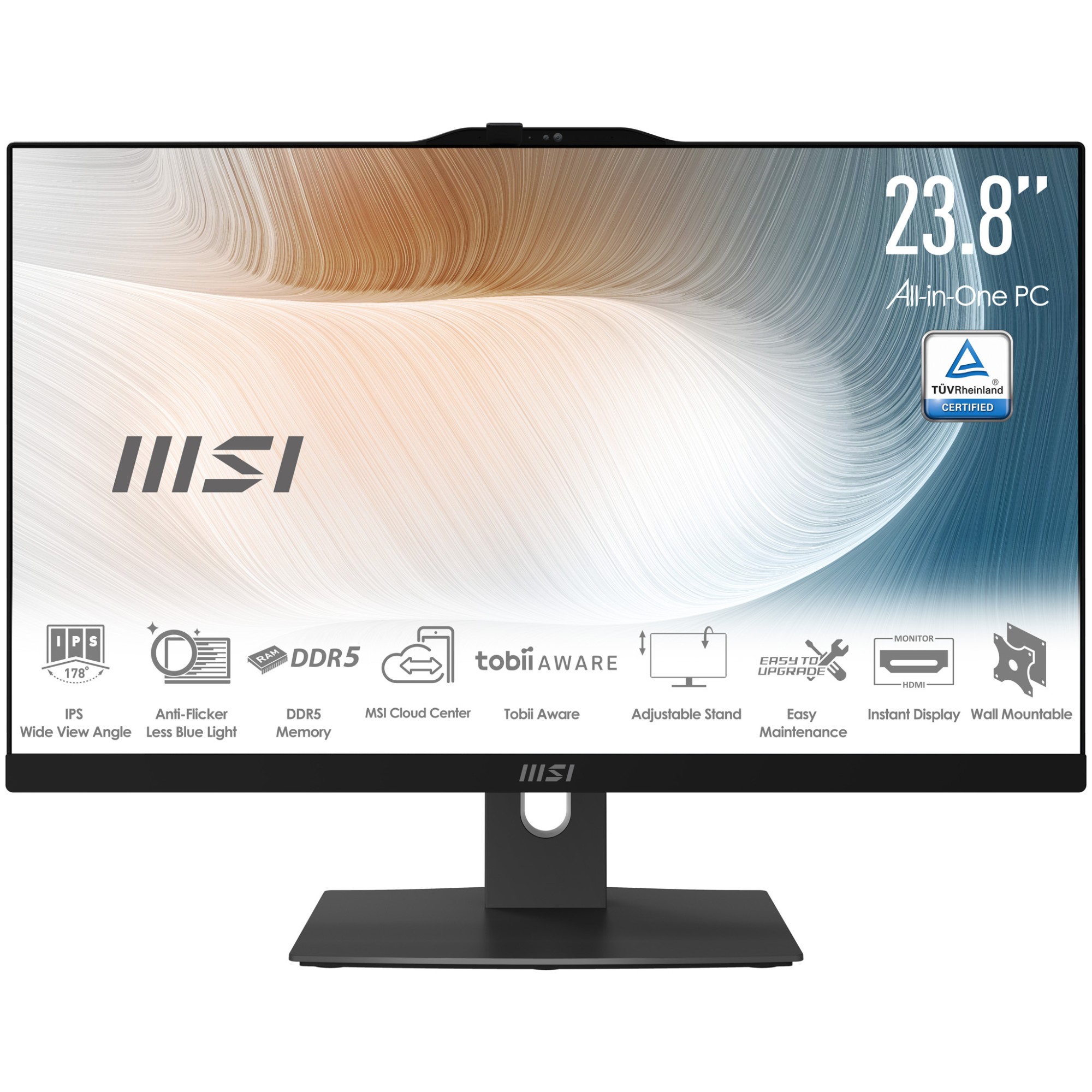 Aio 238Core 5 8G 512G W11P Bk Tc C5 120U Antiglare Multi Tch Black