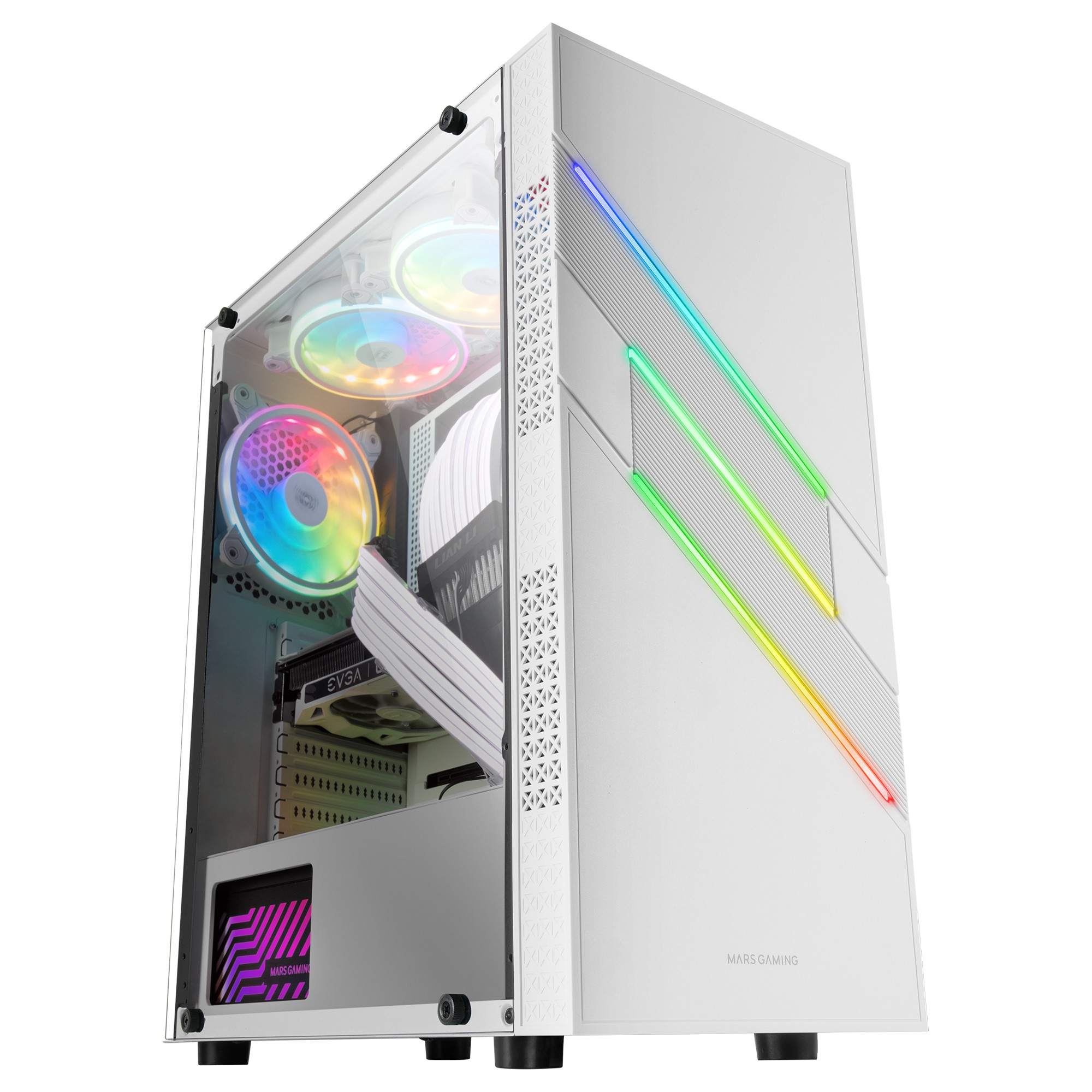 Mars Gaming MCU3W computer case Tower Bianco