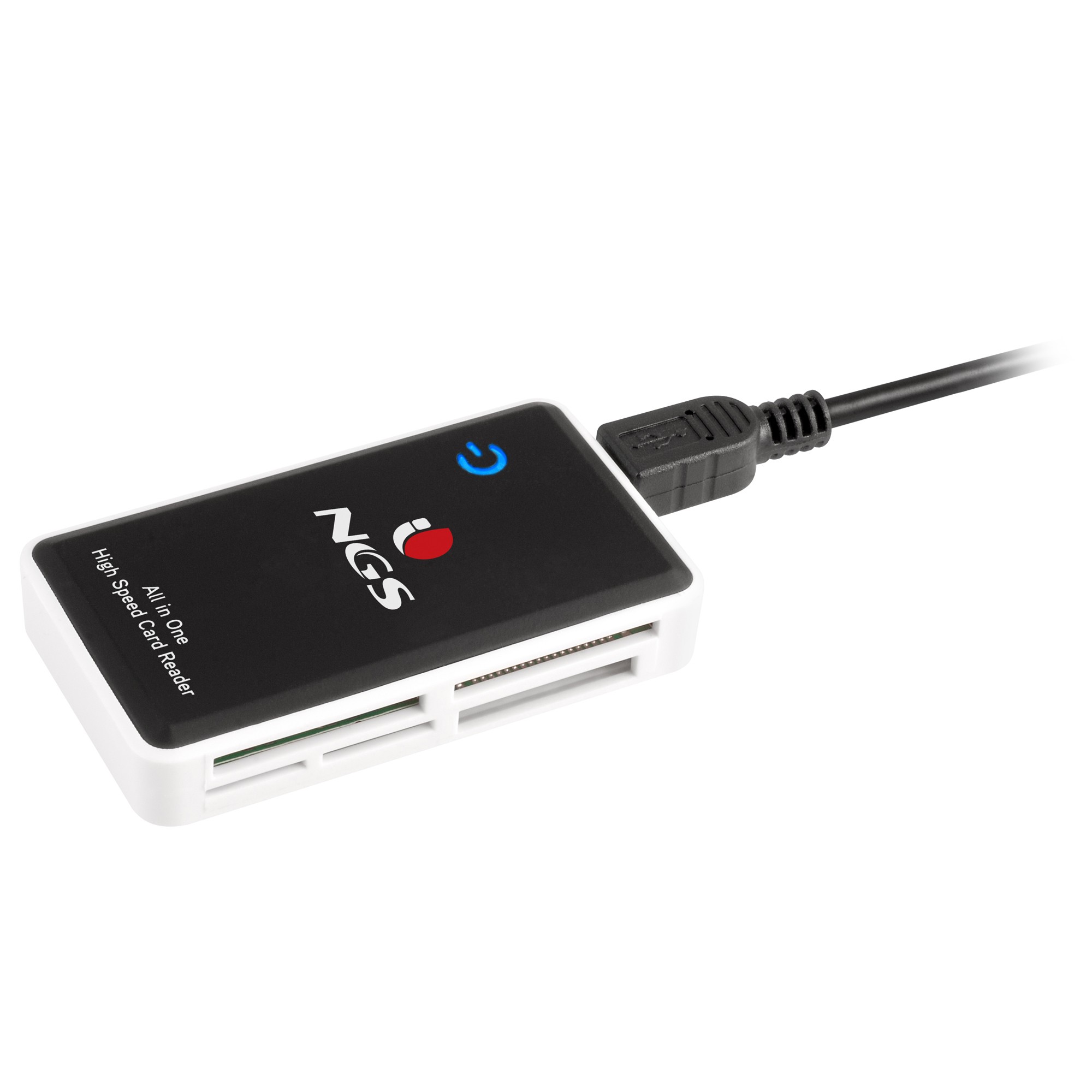 NGS Multireader Pro lettore di schede USB 2.0 Nero Bianco