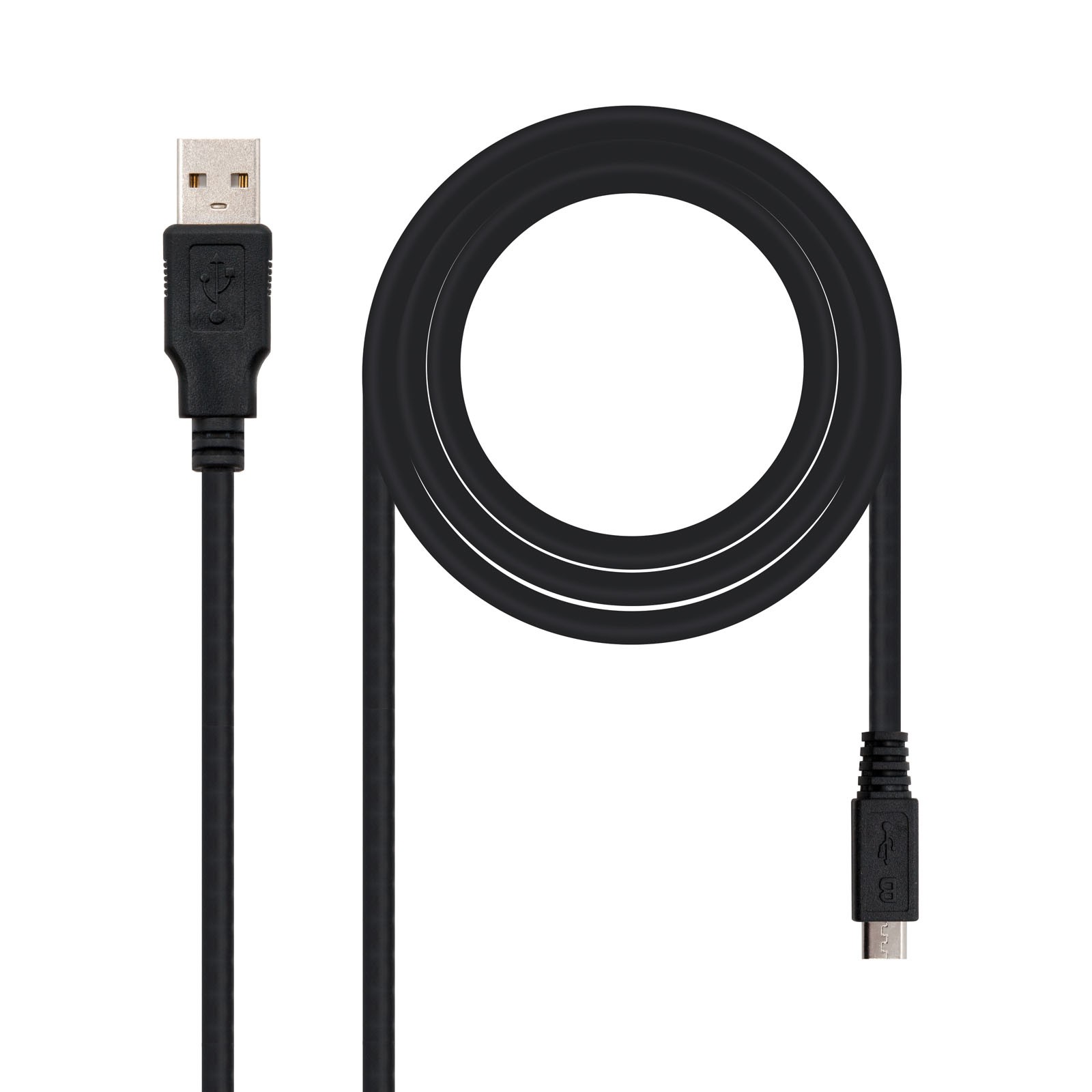 Nanocable 10.01.0500 cavo USB 08 m USB 2.0 USB A Micro-USB B Nero