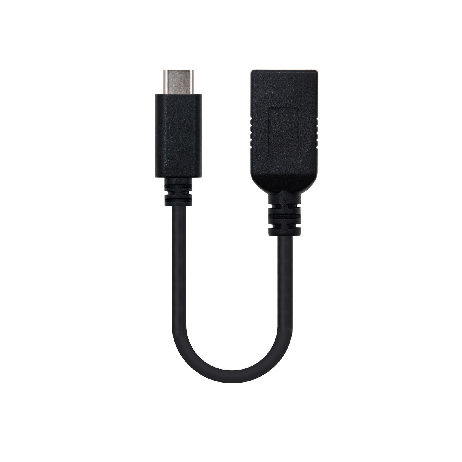 Nanocable USB 3.1 0.15m cavo USB 015 m USB 3.2 Gen 2 (3.1 Gen 2) USB A USB C Nero