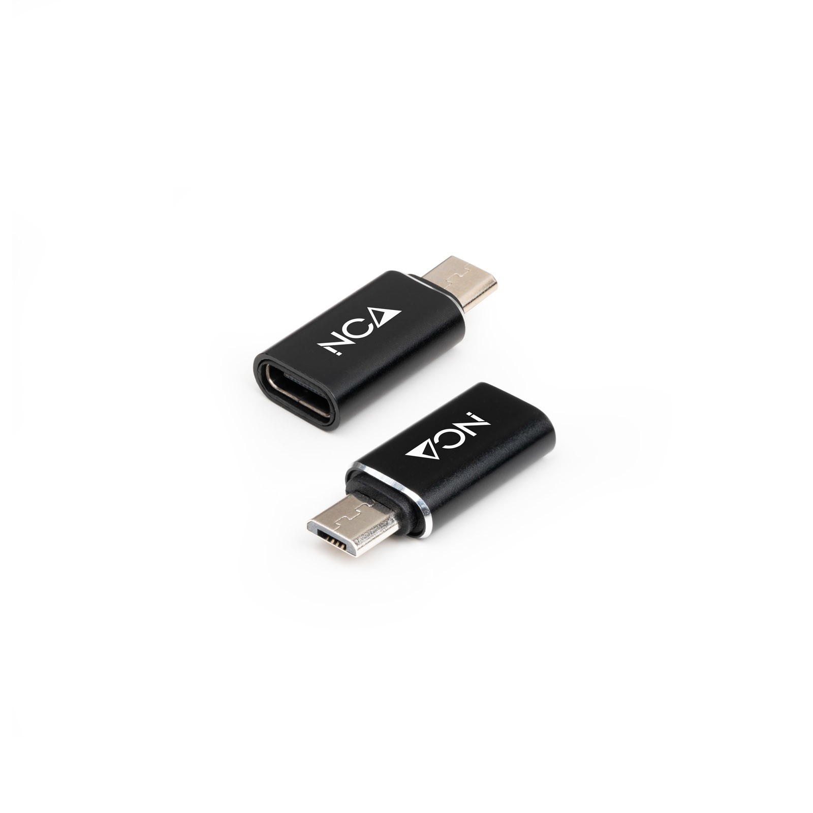 Nanocable 10.02.0014 adattatore per inversione del genere dei cavi Micro USB USB-C Nero