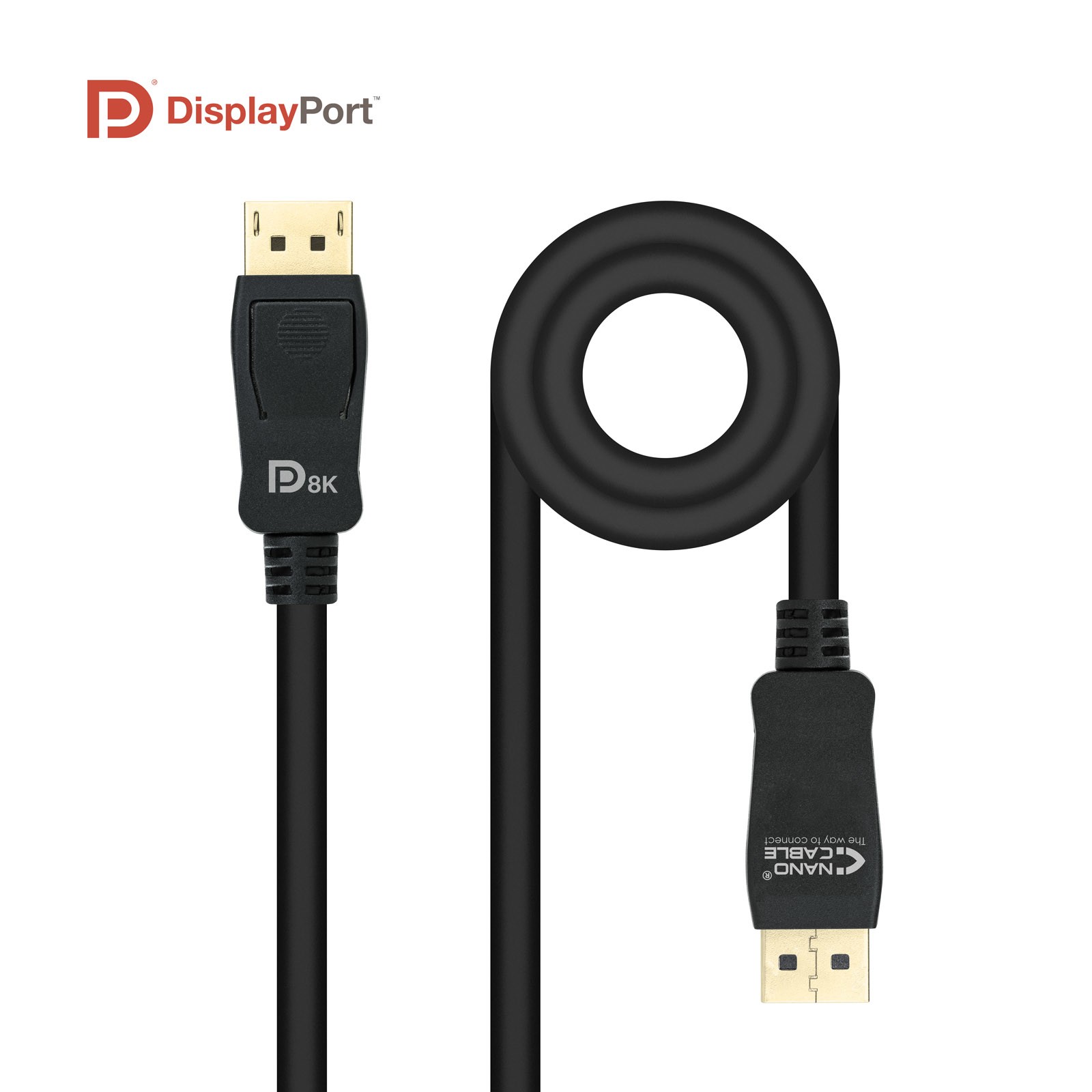 Nanocable 10.15.2500 cavo DisplayPort 05 m Nero
