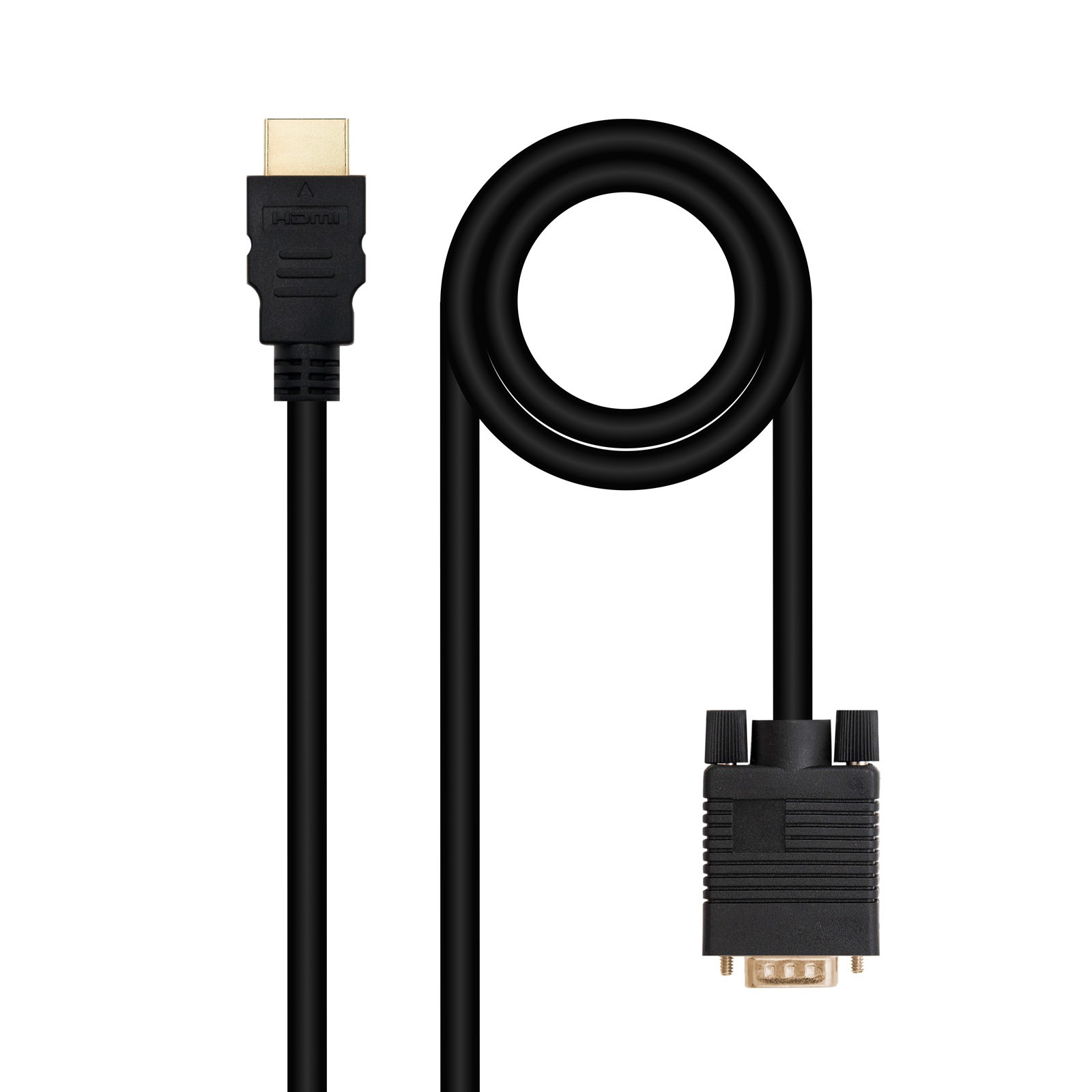 Nanocable 10.15.4348 cavo e adattatore video 18 m HDMI tipo A (Standard) VGA (D-Sub) Nero