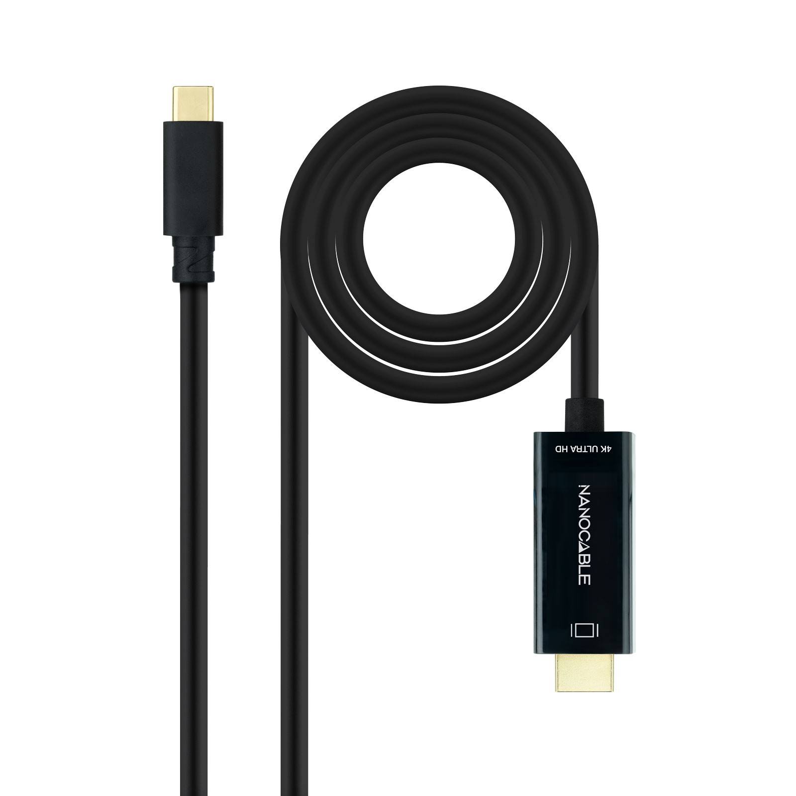 Nanocable 10.15.5105 cavo e adattatore video 5 m USB tipo-C HDMI Nero