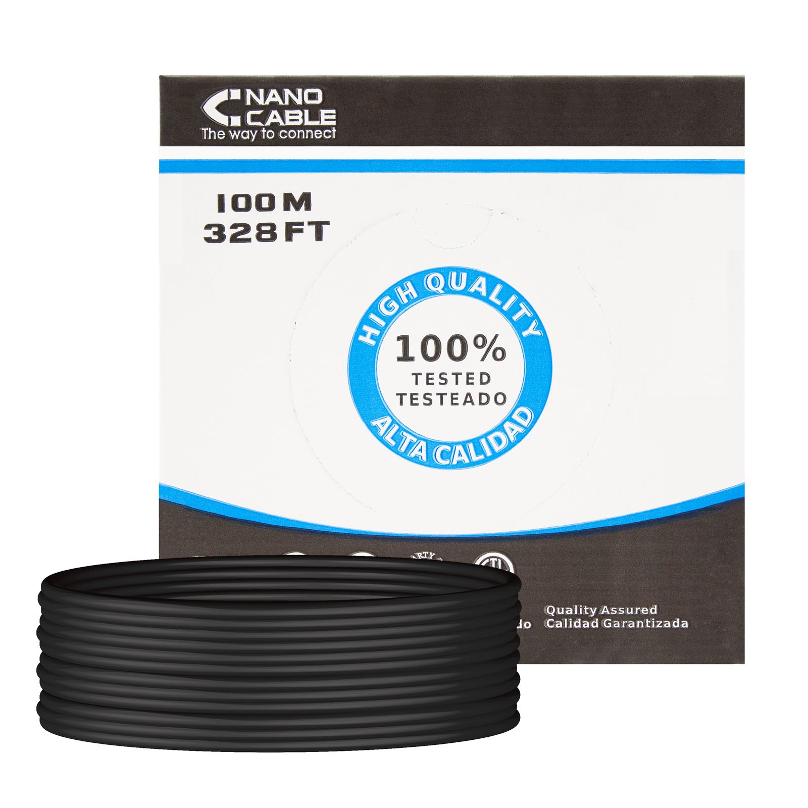 Nanocable 10.20.0502-EXT-BK cavo di rete Nero 100 m Cat6 U/UTP (UTP)