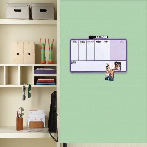 Rexel Planning settimanale magnetico cancellabile a secco viola 140x360 mm