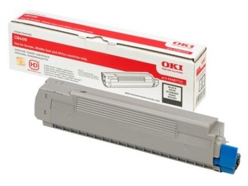 ORIGINALE OKI toner nero 43487712 C8600 6000 pagine