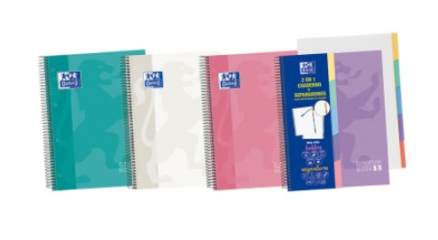 Oxford 400135623 quaderno per scrivere A5+ 100 fogli Colori assortiti