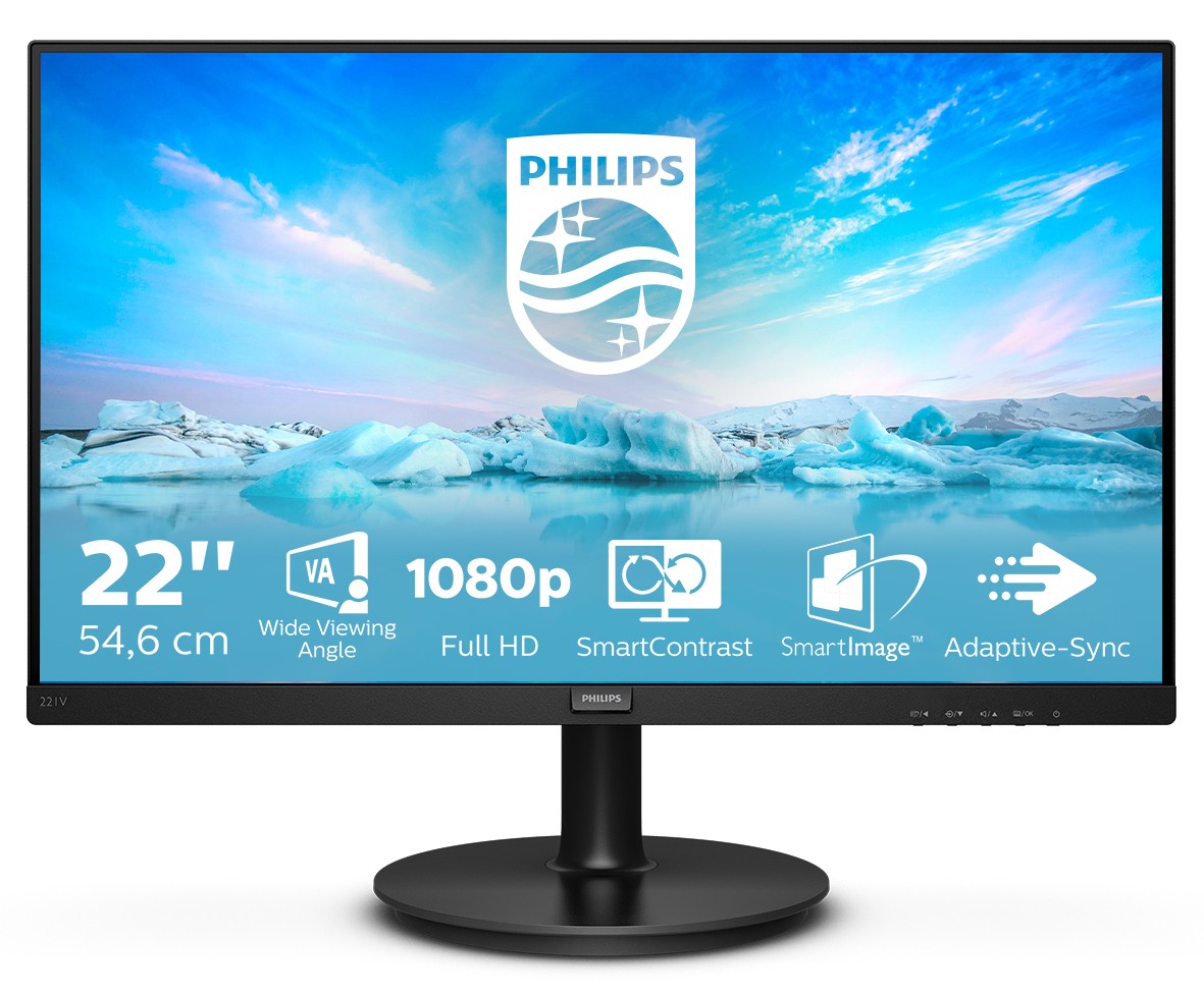 Philips Monitor 215 Led Va 16:9 Fhd 4Ms 200 Cdm Vga/Hdmi Multimediale