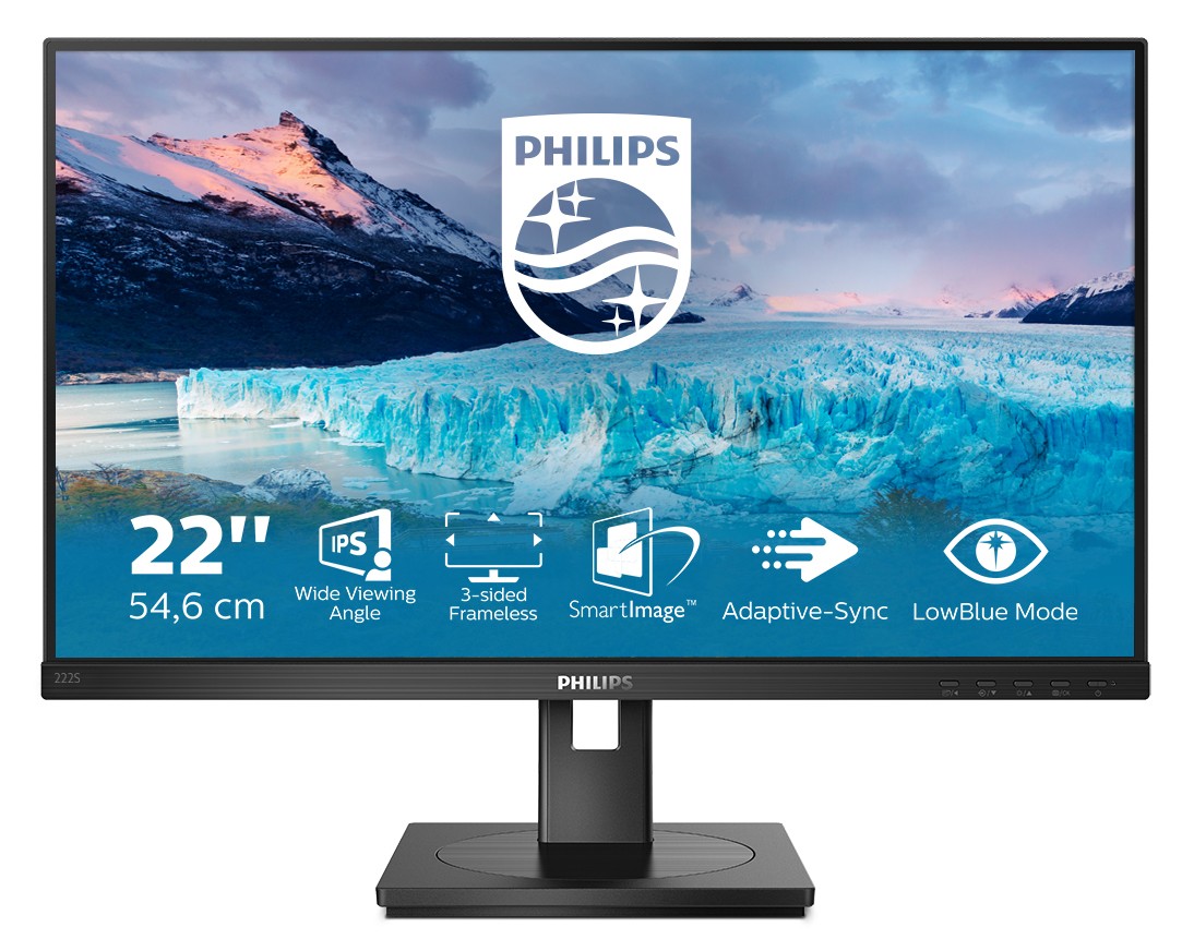 Philips Monitor 215 Led Ips 16:9 Fhd 4Ms 250 Cd/M Vga/Dvi/Dp/Hdmi Multimediale