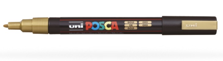 POSCA PC3M OR evidenziatore 1 pz Punta sottile Oro