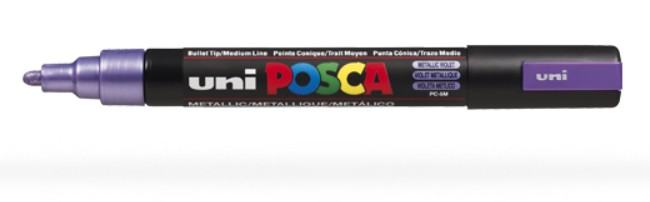 POSCA PC5M VTM evidenziatore 1 pz Punta sottile Viola metallico