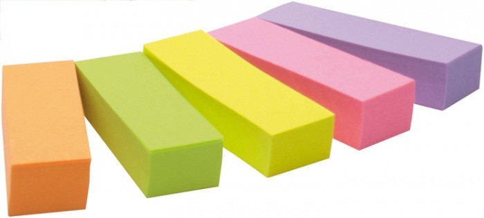 Post-It 3M 670-5 pouch autoadesiva Rettangolo Multicolore 100 fogli Autoadesivo