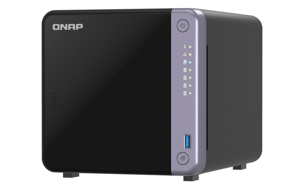Qnap Nas - 4-Bay 3.5 Desktop Nas Al524 4C 2.0Ghz 4Gb Ddr4 Ram (Max 16Gb) 1 X 10Gbe Sfp+ 2 X 2.5