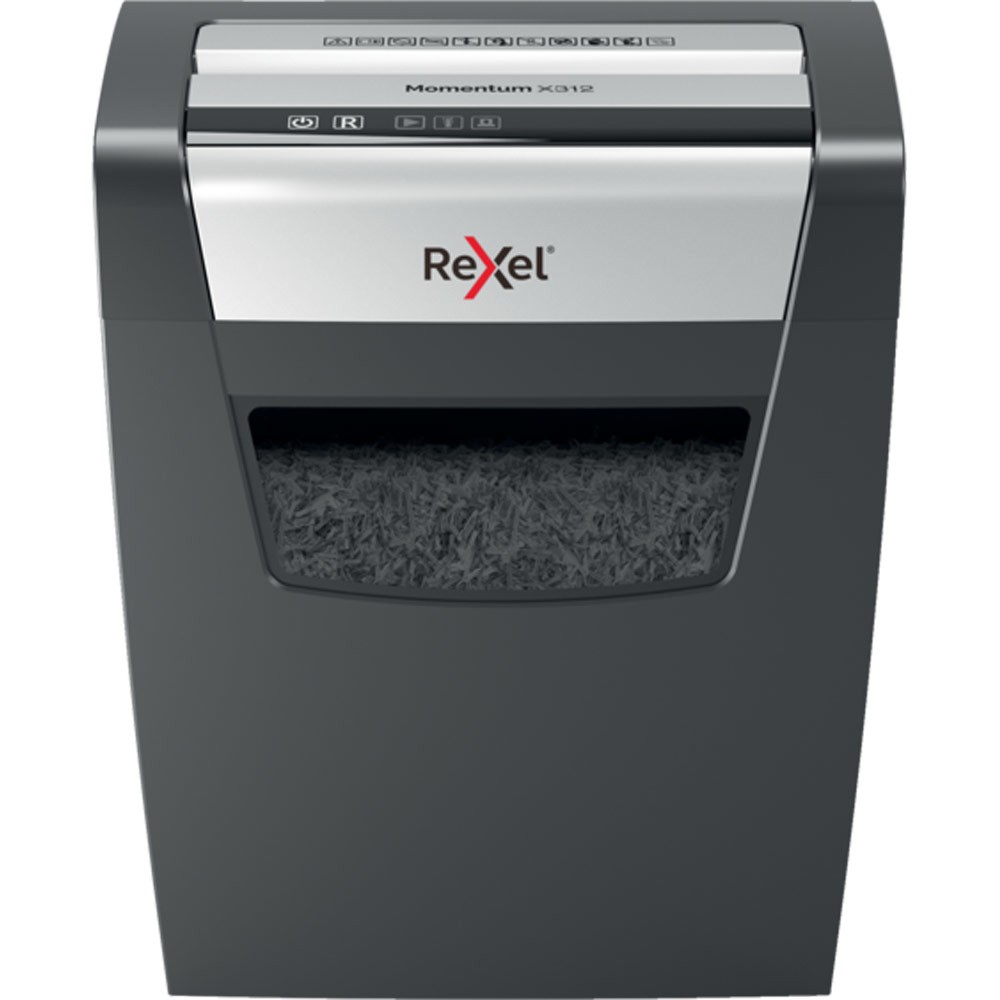 Rexel Momentum X410 distruggi documenti Taglio a particelle Nero Grigio