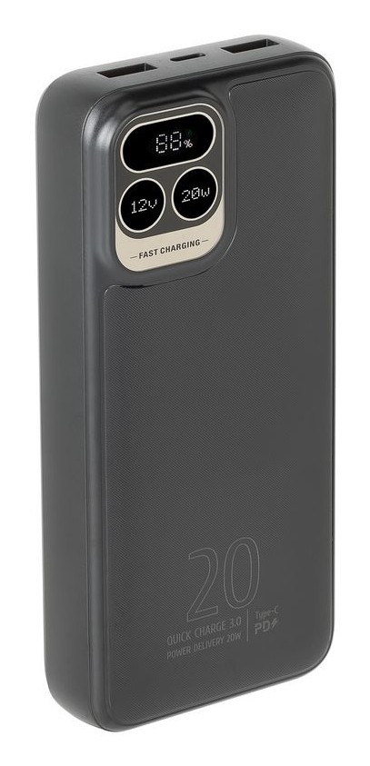 Battery Bank  (20000 Mah) Pd 20W Con Lcd Nera