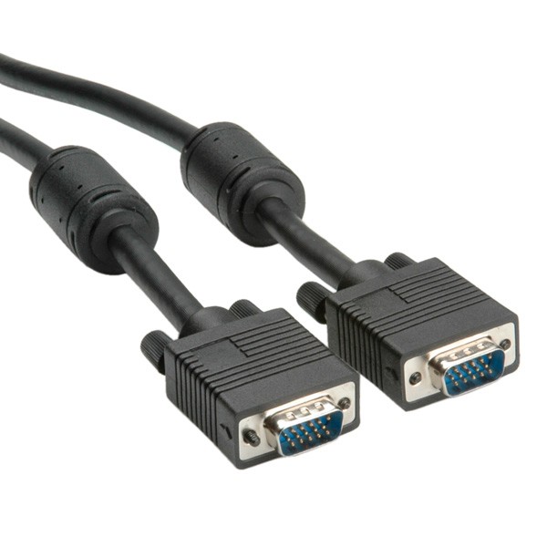 Roline Hq Vga Cable  + Ferrite + Ddc Hd15 M/M 6 M Nero