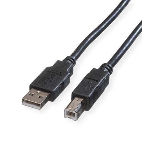 Roline Green Usb2.0 Cable A - B M/M Black 1.8M