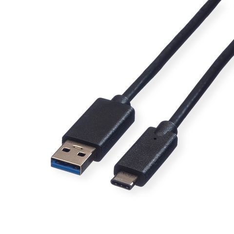 Roline Green Usb3.2 Gen1 Cable A - C M/M Black 1M