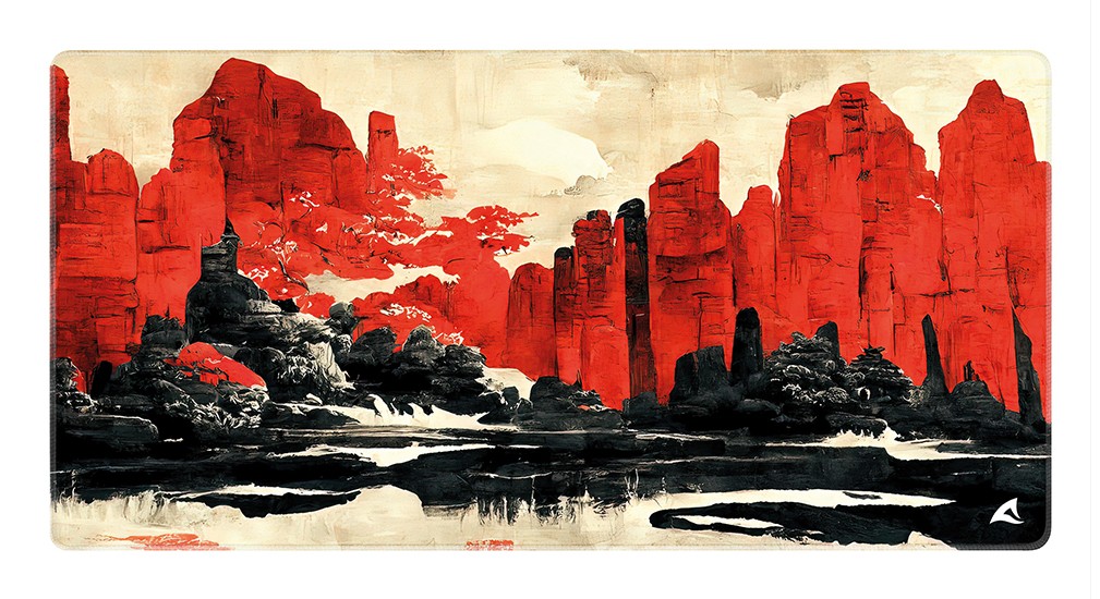 Sharkoon Skiller Sgp40 D11 Mousepad Tappetino Gaming 1000 X 500 X 3  Mm Roccia Rossa