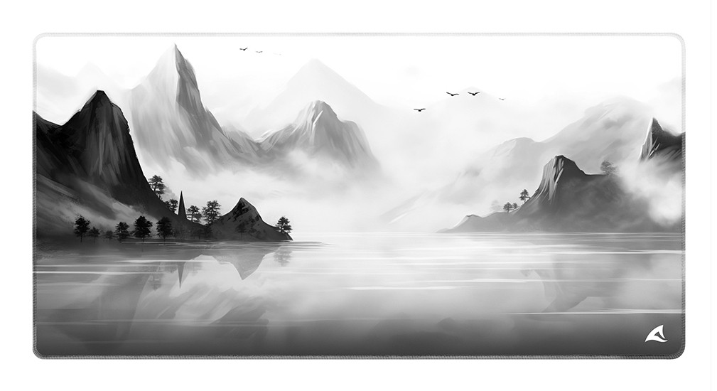 Sharkoon Skiller Sgp40 D9 Mousepad Tappetino Gaming 1000 X 500 X 3  Mm  Nebbia Nero/Bianco