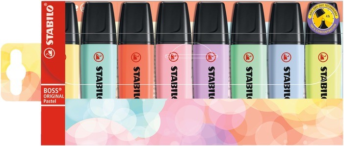 STABILO Boss Original Pastel evidenziatore 6 pz Multicolore